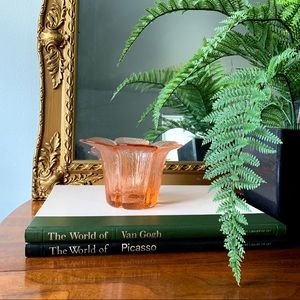 Pink Viking Glass Finnish Vessel Votive